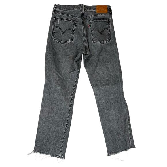 Levi’s Premium  wedgie straight cropped jeans size 25, 26 inch length Big E - Picture 3 of 12